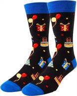 оригинальные носки с едой для мужчин - носки happypop с забавными узорами в виде пончиков, бургеров и солений в качестве подарков для пончиков логотип