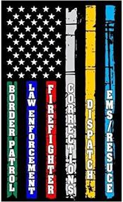 img 1 attached to 🚓 Premium Thin Blue Line Red Line Flag Decal Sticker for Fire, Police, Military, Dispatch, Corrections - High-Quality Vinyl, 3-inch Size