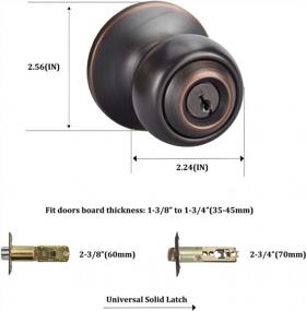 img 3 attached to NEWBANG Keyed Entry Knob Lock In Venetian Bronze For Exterior Door 5763-ORB-ET-1P-1