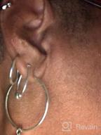 img 1 attached to 18mm Polished Beaded Sterling Silver Hoop Earrings review by Tammy Griffin