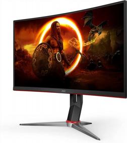 img 3 attached to AOC C27G2Z Frameless Ultra Fast Adjustable 1920X1080P 🎮 Gaming Monitor Curved - Enhanced Features for Optimal Gaming Experience