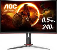aoc c27g2z frameless ultra fast adjustable 1920x1080p 🎮 gaming monitor curved - enhanced features for optimal gaming experience logo