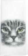 🐱 cotton flour sack dish towel - montgomery street cat face логотип