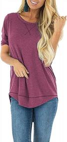 img 3 attached to Stay Cool And Casual: JomeDesign Women'S Summer Tops With Short Sleeves And Side Split