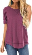 stay cool and casual: jomedesign women's summer tops with short sleeves and side split logo