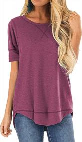 img 4 attached to Stay Cool And Casual: JomeDesign Women'S Summer Tops With Short Sleeves And Side Split