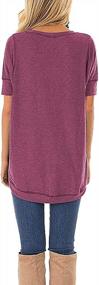 img 2 attached to Stay Cool And Casual: JomeDesign Women'S Summer Tops With Short Sleeves And Side Split