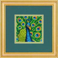 🦚 vibrant peacock needlepoint - exquisite dimensions & colorful stitching logo
