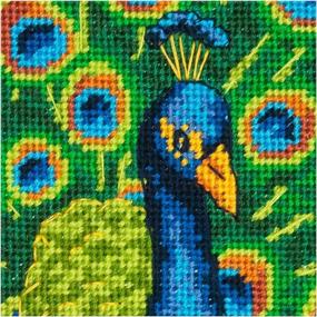 img 3 attached to 🦚 Vibrant Peacock Needlepoint - Exquisite Dimensions & Colorful Stitching