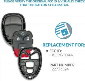 img 1 attached to Keyless2Go Replacement For New Shell Case And 5 Button Pad For Remote Key Fob With FCC KOBGT04A - Shell ONLY
