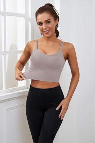 img 1 attached to Stay Comfortable And Stylish With Everrysea Women'S Longline Padded Sports Bra For Yoga And Fitness
