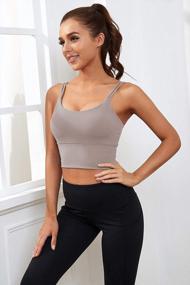 img 2 attached to Stay Comfortable And Stylish With Everrysea Women'S Longline Padded Sports Bra For Yoga And Fitness