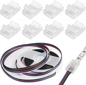 img 4 attached to 5Pin LED Strip Connectors 12Mm Solderless 8 Pcs With 16.4Ft Extension Cable 5 Conductor For Waterproof Or Non-Waterproof 12Mm Wide RGBW RGBWW LED Strip Lights