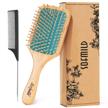 eco-friendly bamboo hair brush and detangle comb for healthier, shinier hair logo