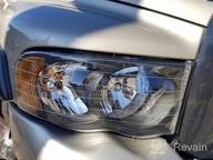 img 1 attached to OEdRo Headlight Assembly Replacement For 2002-2005 Dodge Ram 1500 2500 3500 Pickup Truck, Headlamp With Amber Reflector, Clear Lens Black Housing review by Neil Biondo