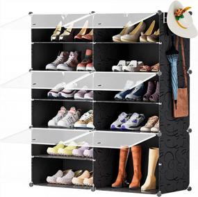 img 4 attached to 6-Tier Stackable Closed Shoe Rack For Closet Organization: Neprock Shoe Organizer With Space For 24 Pairs Of Shoes, Shoe Storage Solution With Shelves And Cabinet For Optimal Storage