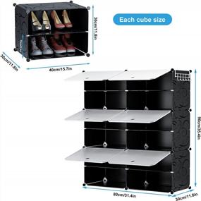 img 3 attached to 6-Tier Stackable Closed Shoe Rack For Closet Organization: Neprock Shoe Organizer With Space For 24 Pairs Of Shoes, Shoe Storage Solution With Shelves And Cabinet For Optimal Storage