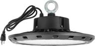 powerful and certified led high bay light for warehouses - 100w, 14,000lm, 5000k daylight white logo