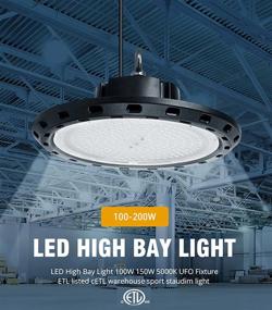 img 1 attached to Powerful And Certified LED High Bay Light For Warehouses - 100W, 14,000Lm, 5000K Daylight White