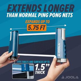 img 2 attached to Portable Ping Pong Net And Post Set - Fits Any Table, Stretches Up To 5.75' - Suitable For Tables Up To 2" Thickness - Comes With Optional Racket And Ball Set - Perfect Family Games