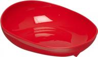 sp ableware skidtrol® scooper dish with non-skid base - red (745371004) logo