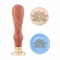 vintage wax seal stamp with lotus flower design for weddings, parties, invitations, envelopes, and gifts logo