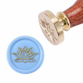 img 3 attached to Vintage Wax Seal Stamp With Lotus Flower Design For Weddings, Parties, Invitations, Envelopes, And Gifts