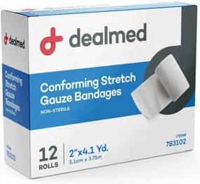 img 4 attached to Get Dealmed 2 Conforming Stretch Gauze Bandages For Effective Wound Care: 12 Rolls At 4.1 Yards For Maximum Coverage