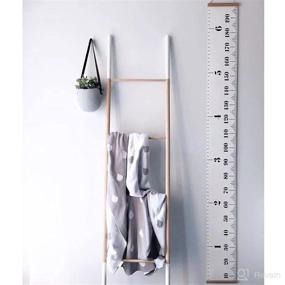 img 3 attached to 📏 Baby Growth Chart, Height Wall Chart for Kids, Wooden Frame Canvas Measurement Ruler for Child’s Room Decoration 79 x 7.9in (White)