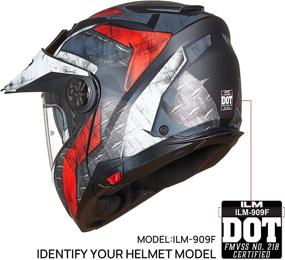 img 2 attached to ILM Motorcycle Modular Helmet Model 909F