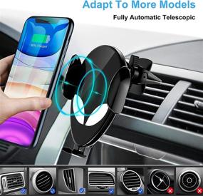 img 1 attached to GTIMLMC Wireless Car Charger Vent Mount Qi 15W Fast Charging 360° Rotating Auto Clamping Phone Holder Suitable For IPhone 13/12/11/ Pro/Max/X/XS/XR/8/8P Samsung S22/S21 /S20/S10/S9/S8/Note 20/10/9/8