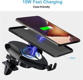 img 3 attached to GTIMLMC Wireless Car Charger Vent Mount Qi 15W Fast Charging 360° Rotating Auto Clamping Phone Holder Suitable For IPhone 13/12/11/ Pro/Max/X/XS/XR/8/8P Samsung S22/S21 /S20/S10/S9/S8/Note 20/10/9/8