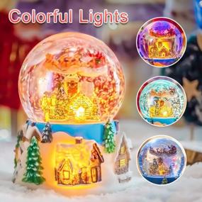 img 1 attached to Musical Santa Claus Snow Globe With Glitter And Village Scene, Plays 8 Christmas Songs - Perfect Christmas Gift For Girls, Women, Girlfriend, Daughter, Son, Or Granddaughter