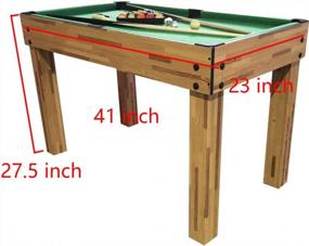 img 3 attached to 4-In-1 HaxTON Compact Combination Game Table Set - Pool, Foosball, Air Hockey & Chess For Kids!