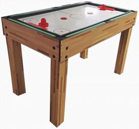 img 1 attached to Компактный комбинированный игровой стол HaxTON 4-в-1: бильярд, настольный футбол, аэрохоккей и шахматы для детей!