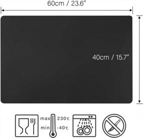 img 3 attached to 2 PCS X-Large 23.6"X15.7" Gartful Black Silicone Sheet For Resin Jewelry Casting Molds Mat - Premium Nonstick Reusable Placemat & Countertop Protector Multipurpose Mat.