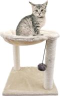 compact cat scratching post with hammock: indoor climbing frame for small cats, tree-tower combo logo