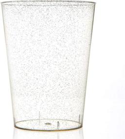 img 1 attached to 🥂 50-Pack of 16 oz Hard Plastic Party Cups / Old Fashioned Tumblers, Perfect for Home, Office, Bars, Events like Wedding, Bridal & Baby Showers, Birthdays, Retirement, Anniversaries, and Parties – Gold Glitter