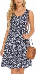 img 2 attached to Cute And Stylish Lyrur Summer Dress For Women: Sleeveless Beach Mini Dress With Boho Ruffle Tiered Tank And Casual Sundress Look