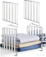 📦 mdesign wire shelf divider and separator for bedroom, bathroom, kitchen, and office - versatile storage and organization solution - easy install - 4 pack - chrome логотип