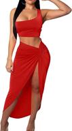 yllision cianine pieces outfit halter women's clothing - skirts логотип