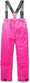 img 3 attached to Водонепроницаемые лыжные штаны из полиэстера для девочек с ветрозащитными и дышащими свойствами от PHIBEE