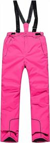 img 4 attached to Waterproof Polyester Snow Ski Pants For Girls With Windproof And Breathable Features By PHIBEE