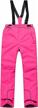 waterproof polyester snow ski pants for girls with windproof and breathable features by phibee logo