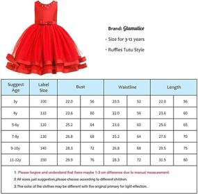 img 3 attached to Glamulice Ruffles Vintage Embroidered Bridesmaid Dresses for Girls' Clothing