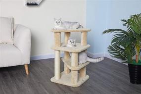 img 3 attached to 🐱 Upgrade your cat's playtime with the Go Pet Club Premium Carpeted Cat Tree