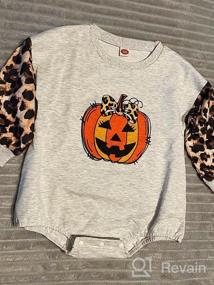 img 5 attached to Adorable Baby Halloween Outfit - Pumpkin Sweatshirt Romper, Long Sleeve Onesie & More!