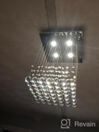 img 1 attached to Saint Mossi 3-Light Crystal Chandelier For Modern Homes: Elegant And High-Quality Fixtures For Ceiling And Pendant Lighting, H18 X W12 X L12 review by Patrick Gibb