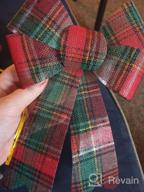 img 1 attached to 12 Pack Red Buffalo Plaid Christmas Wreath Bows - Velvet Bows For Indoor And Outdoor Decorations review by Tracey White
