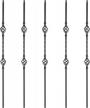 myard double basket 1/2 inches square iron stair balusters, 44 inches 5-pack (satin black) logo
